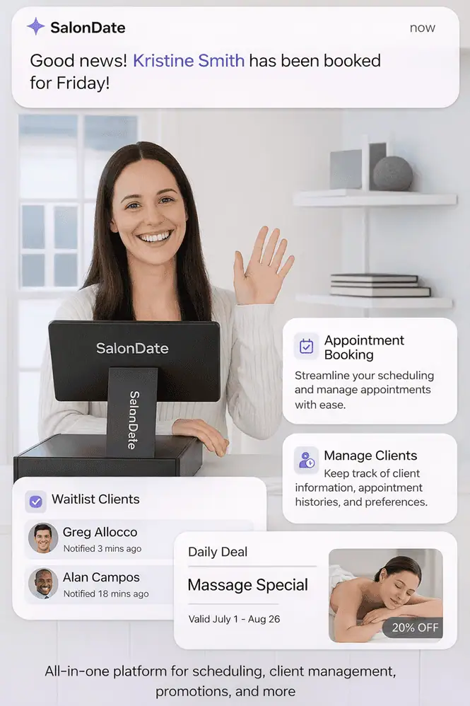 SalonDate business performance analytics